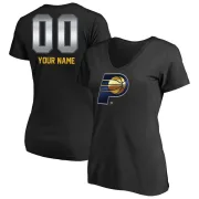 Custom Women's Indiana Pacers Black Custom Midnight Mascot T-Shirt