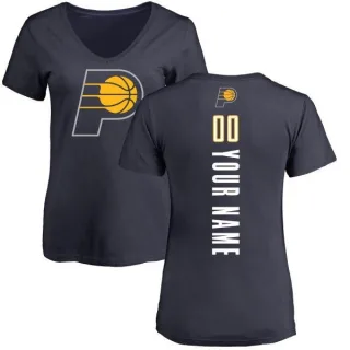 Custom Women's Indiana Pacers Navy Custom Backer T-Shirt