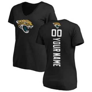 Custom Women's Jacksonville Jaguars Custom Backer Slim Fit T-Shirt - Black