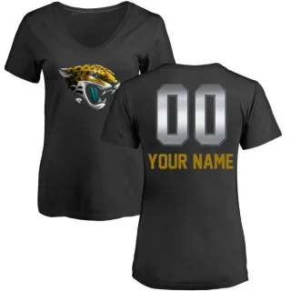 Custom Women's Jacksonville Jaguars Custom Midnight Mascot T-Shirt - Black