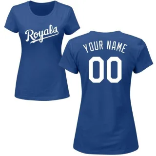 Custom Women's Kansas City Royals Custom Name & Number T-Shirt - Royal