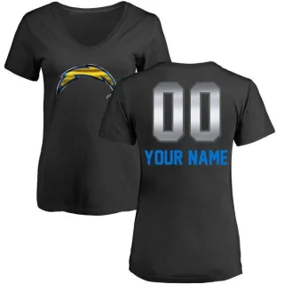 Custom Women's Los Angeles Chargers Custom Midnight Mascot T-Shirt - Black