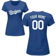 Custom Women's Los Angeles Dodgers Custom Name & Number T-Shirt - Royal