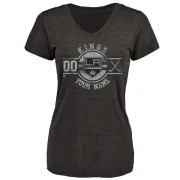 Custom Women's Los Angeles Kings Custom Insignia Tri-Blend T-Shirt - Black