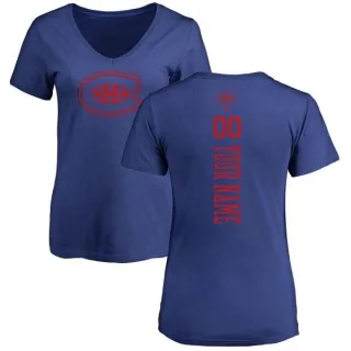 Custom Women's Montreal Canadiens Custom One Color Backer T-Shirt - Royal