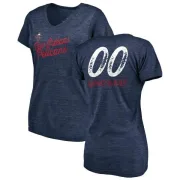 Custom Women's New Orleans Pelicans Navy Custom Sideline Tri-Blend V-Neck T-Shirt