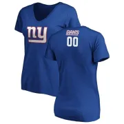 Custom Women's New York Giants Custom Backer Slim Fit T-Shirt - Royal