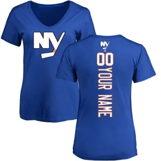 Custom Women's New York Islanders Custom Backer T-Shirt - Royal