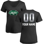 Custom Women's New York Jets Custom Midnight Mascot T-Shirt - Black