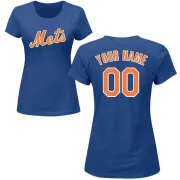 Custom Women's New York Mets Custom Name & Number T-Shirt - Royal