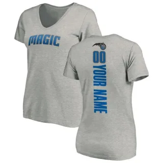 Custom Women's Orlando Magic Ash Custom Backer T-Shirt