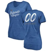 Custom Women's Orlando Magic Royal Custom Sideline Tri-Blend V-Neck T-Shirt