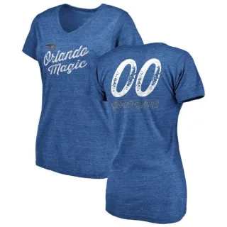 Custom Women's Orlando Magic Royal Custom Sideline Tri-Blend V-Neck T-Shirt