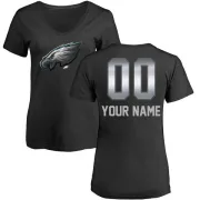 Custom Women's Philadelphia Eagles Custom Midnight Mascot T-Shirt - Black