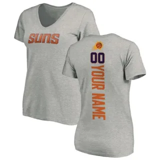 Custom Women's Phoenix Suns Ash Custom Backer T-Shirt