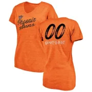 Custom Women's Phoenix Suns Orange Custom Sideline Tri-Blend V-Neck T-Shirt