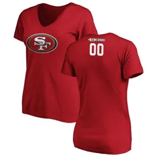 Custom Women's San Francisco 49ers Custom Backer Slim Fit T-Shirt - Red