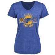 Custom Women's St. Louis Blues Custom Insignia Tri-Blend T-Shirt - Royal