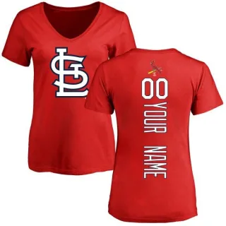 Custom Women's St. Louis Cardinals Custom Backer Slim Fit T-Shirt - Red