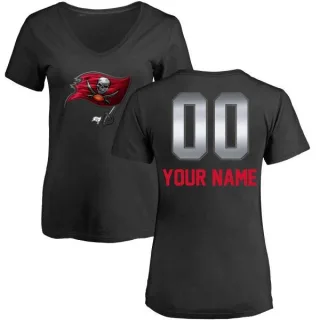 Custom Women's Tampa Bay Buccaneers Custom Midnight Mascot T-Shirt - Black