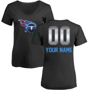 Custom Women's Tennessee Titans Custom Midnight Mascot T-Shirt - Black