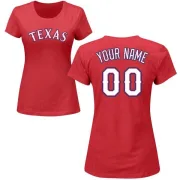 Custom Women's Texas Rangers Custom Name & Number T-Shirt - Red