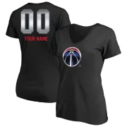 Custom Women's Washington Wizards Black Custom Midnight Mascot T-Shirt