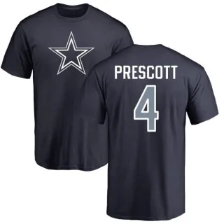 Dak Prescott Dallas Cowboys Name & Number Logo T-Shirt - Navy