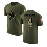 Dak Prescott Dallas Cowboys Olive Salute to Service Legend T-Shirt