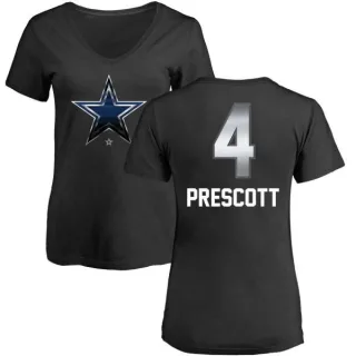 Dak Prescott Women's Dallas Cowboys Midnight Mascot T-Shirt - Black