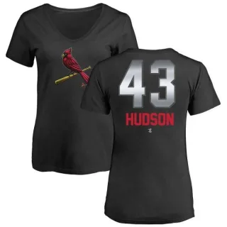 Dakota Hudson Women's St. Louis Cardinals Midnight Mascot V-Neck T-Shirt - Black