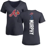 Dale Murphy Women's Atlanta Braves Backer Slim Fit T-Shirt - Navy