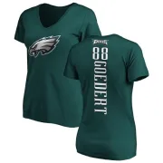 Dallas Goedert Women's Philadelphia Eagles Backer Slim Fit T-Shirt - Green