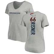 Dalton Risner Women's Denver Broncos Backer V-Neck T-Shirt - Ash