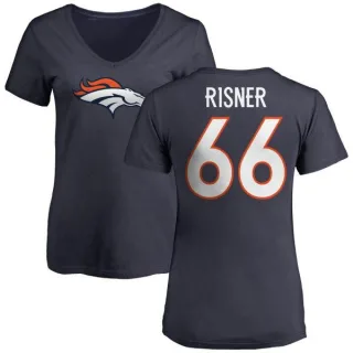 Dalton Risner Women's Denver Broncos Name & Number Logo Slim Fit T-Shirt - Navy