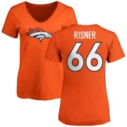 Dalton Risner Women's Denver Broncos Name & Number Logo Slim Fit T-Shirt - Orange