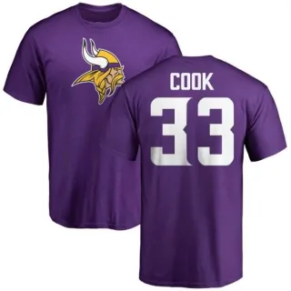 Dalvin Cook Minnesota Vikings Name & Number Logo T-Shirt - Purple