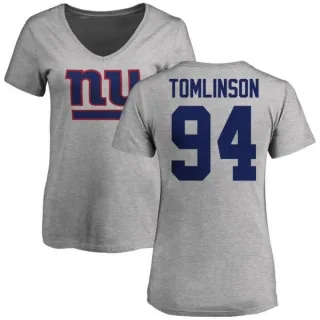 Dalvin Tomlinson Women's New York Giants Name & Number Logo Slim Fit T-Shirt - Ash