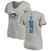 Damaso Garcia Women's Toronto Blue Jays Backer Slim Fit T-Shirt - Ash