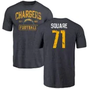 Damion Square Los Angeles Chargers Distressed Name & Number Tri-Blend T-Shirt - Navy