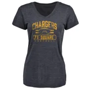 Damion Square Women's Los Angeles Chargers Flanker Tri-Blend T-Shirt - Navy