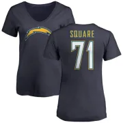 Damion Square Women's Los Angeles Chargers Name & Number Slim Fit V-Neck T-Shirt - Navy