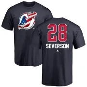 Damon Severson New Jersey Devils Name and Number Banner Wave T-Shirt - Navy