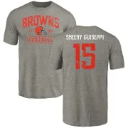 Damon Sheehy-Guiseppi Cleveland Browns Gray Distressed Name & Number Tri-Blend T-Shirt