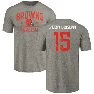 Damon Sheehy-Guiseppi Cleveland Browns Gray Distressed Name & Number Tri-Blend T-Shirt