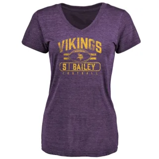 Dan Bailey Women's Minnesota Vikings Flanker Tri-Blend T-Shirt - Purple