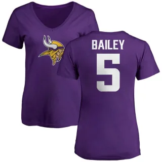 Dan Bailey Women's Minnesota Vikings Name & Number Logo Slim Fit T-Shirt - Purple