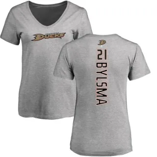 Dan Bylsma Women's Anaheim Ducks Backer T-Shirt - Ash