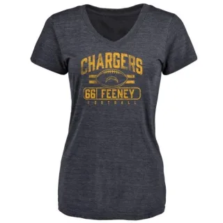 Dan Feeney Women's Los Angeles Chargers Flanker Tri-Blend T-Shirt - Navy