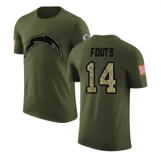 Dan Fouts Los Angeles Chargers Olive Salute to Service Legend T-Shirt